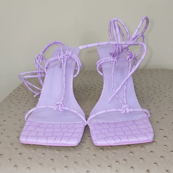 Asos Croc lilac sandals - Picture 2 of 8